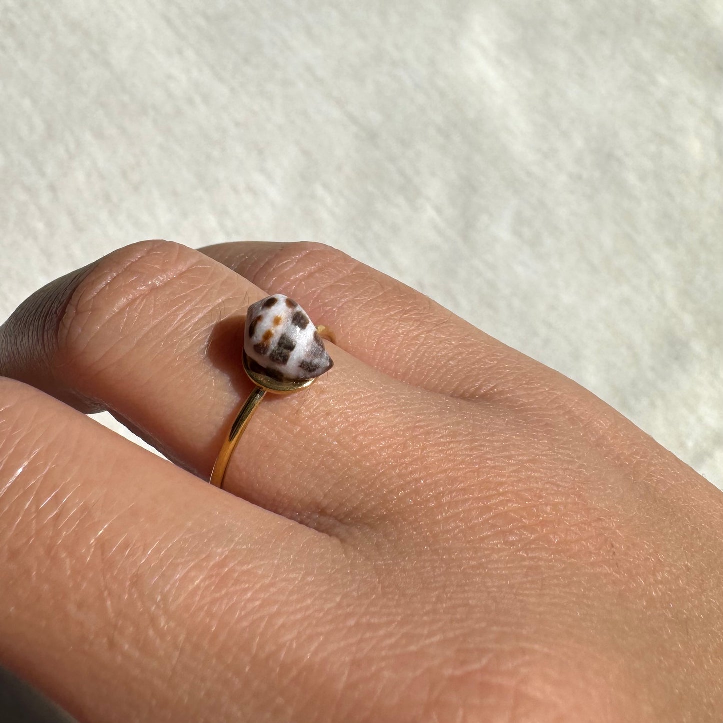 Gold Hebrew Cone Ring