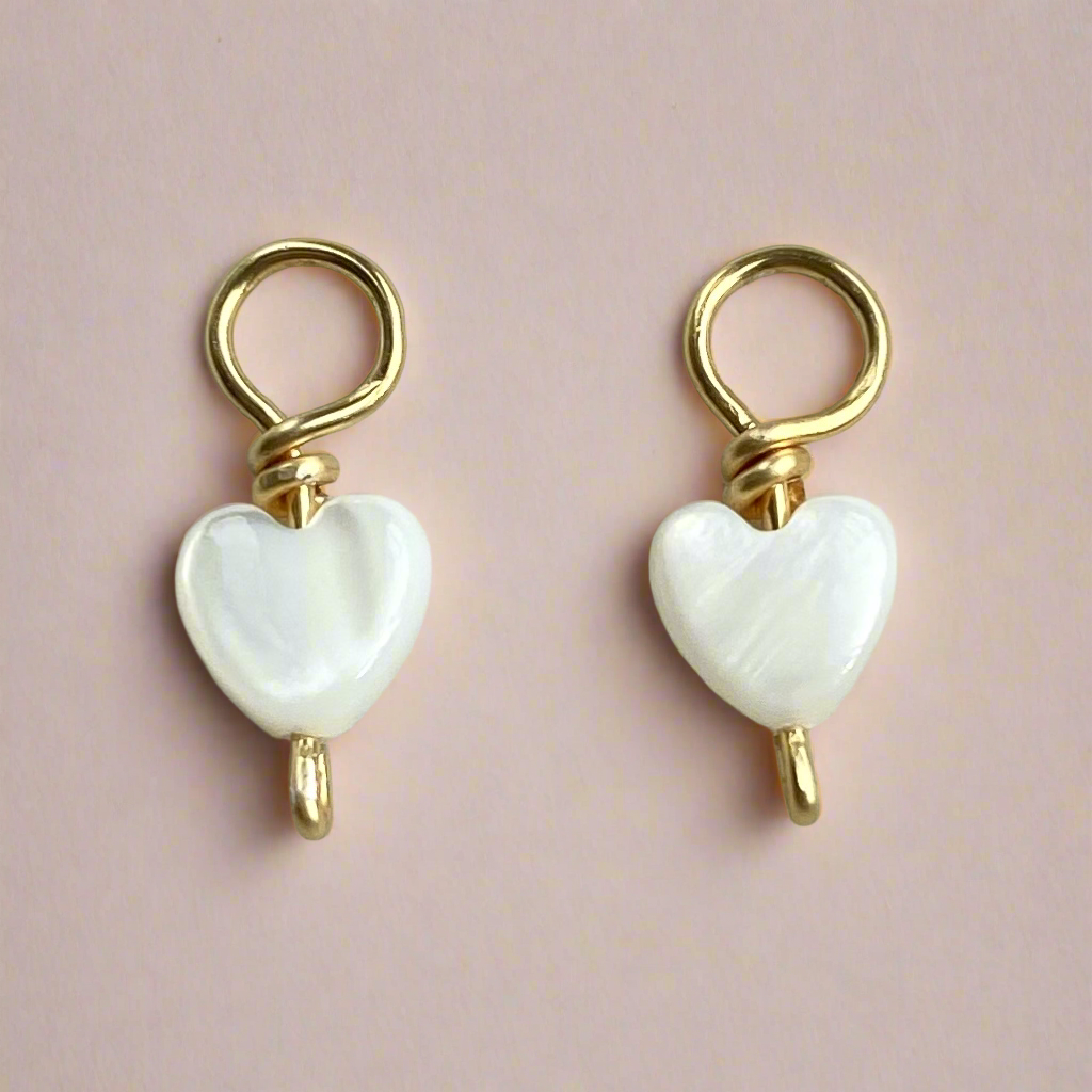 Gold Heart Huggie Charms