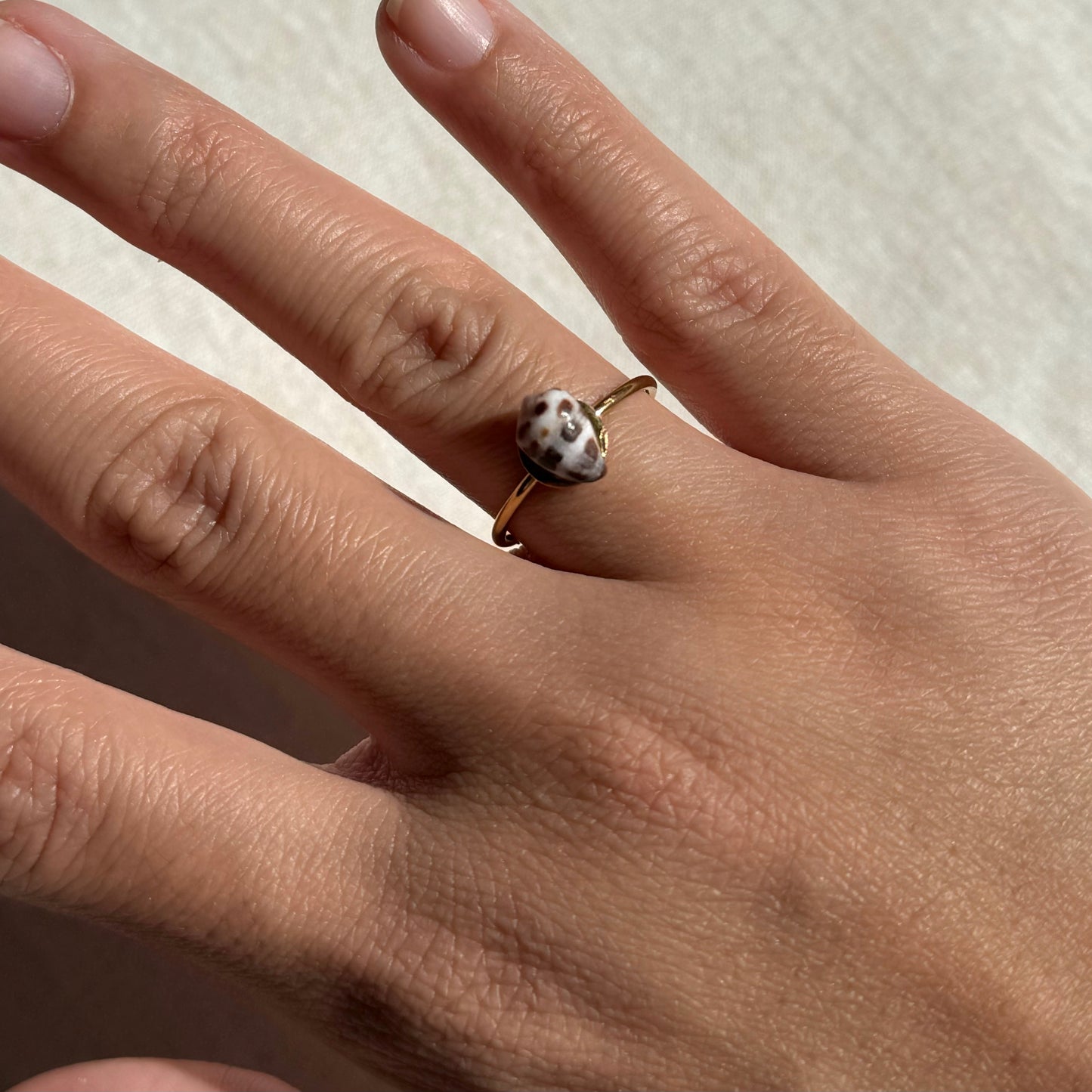 Gold Hebrew Cone Ring