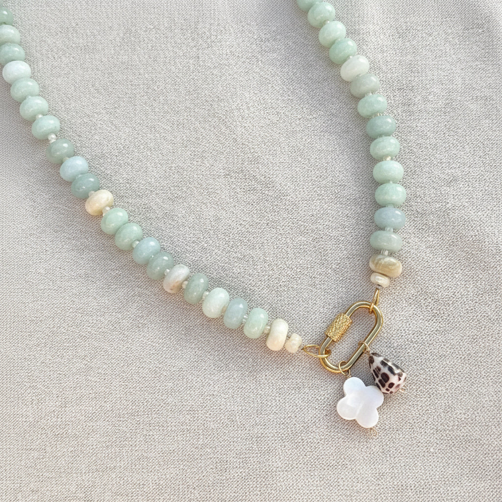 Seafoam Beaded Necklace