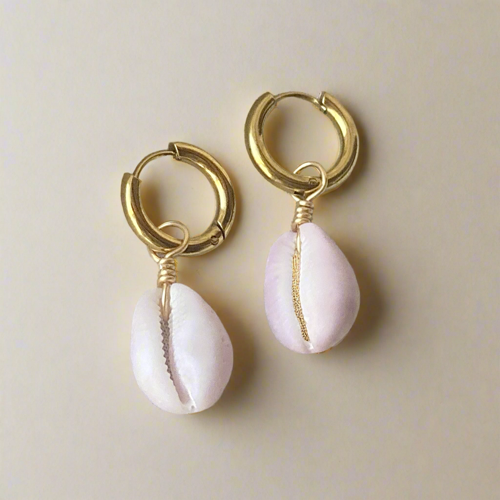 Gold Purple Cowrie Huggies