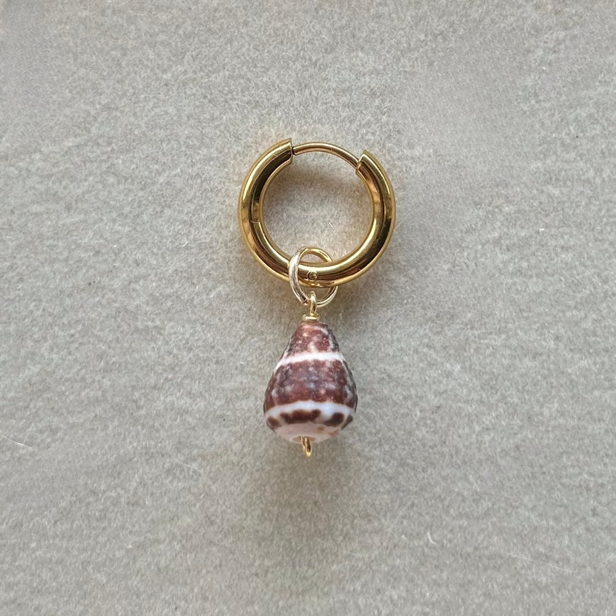 Mini Textile Cone Charm in Gold