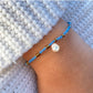 Dusty Blue & Gold Bracelet