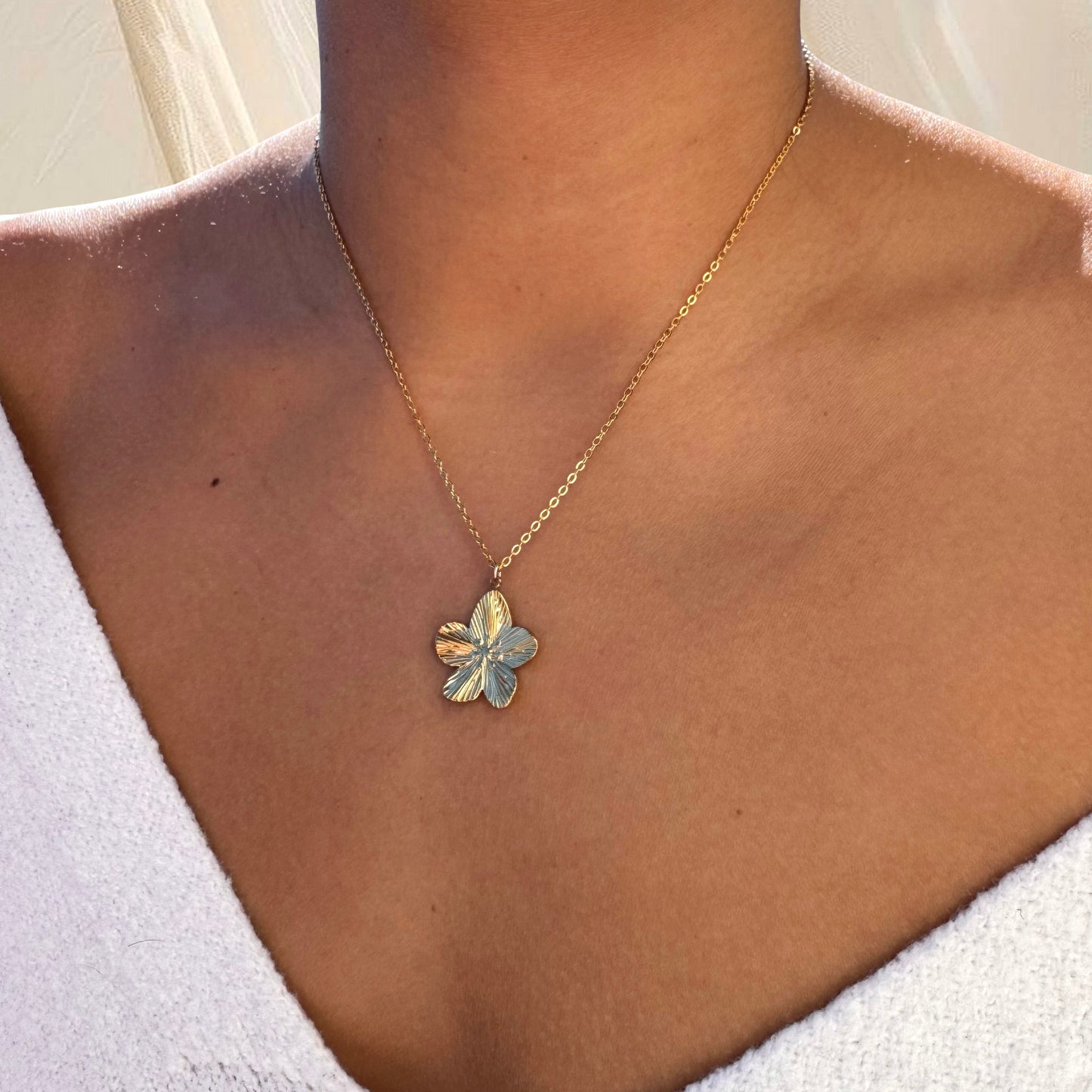 Orchid Pendant Necklace