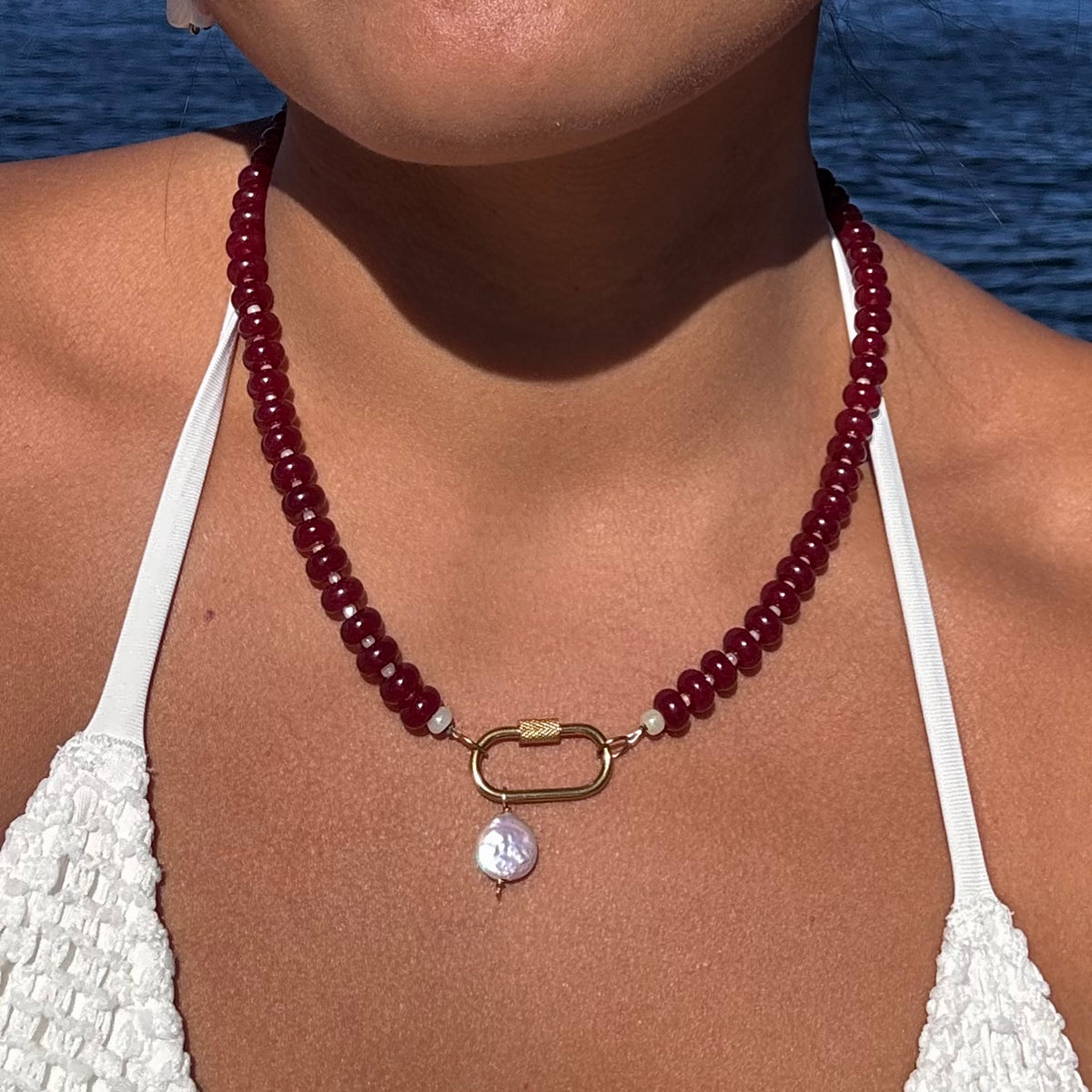 Cherry Beaded Necklace