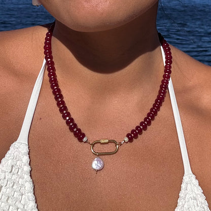 Cherry Beaded Necklace