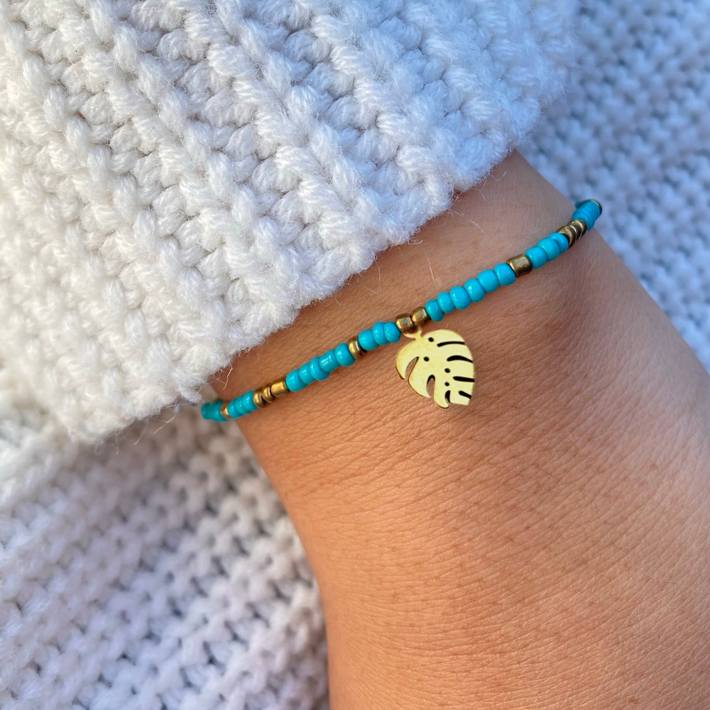 Turquoise & Gold Bracelet