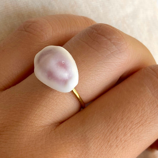 Gold Cowrie Ring