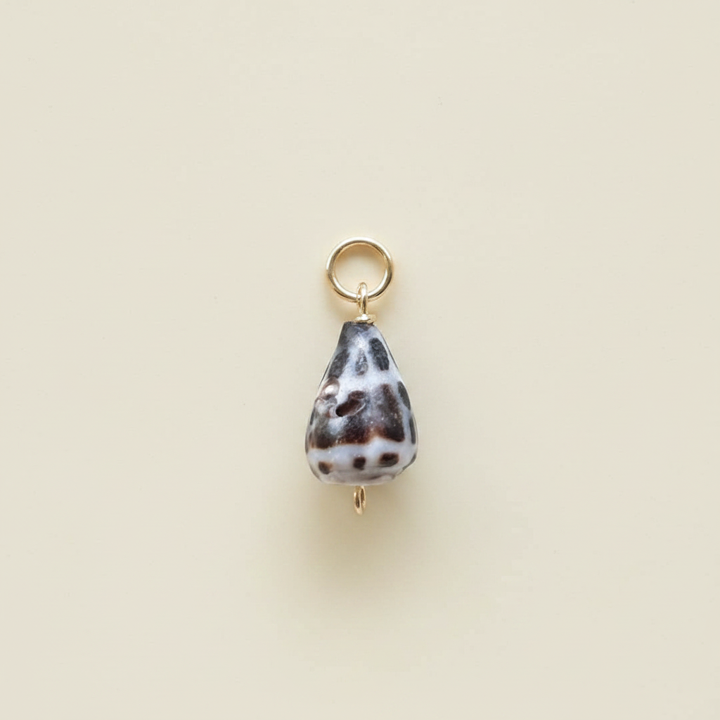Mini Hebrew Cone Charm in Gold