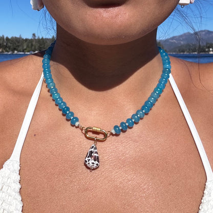 Deep Blue Beaded Necklace