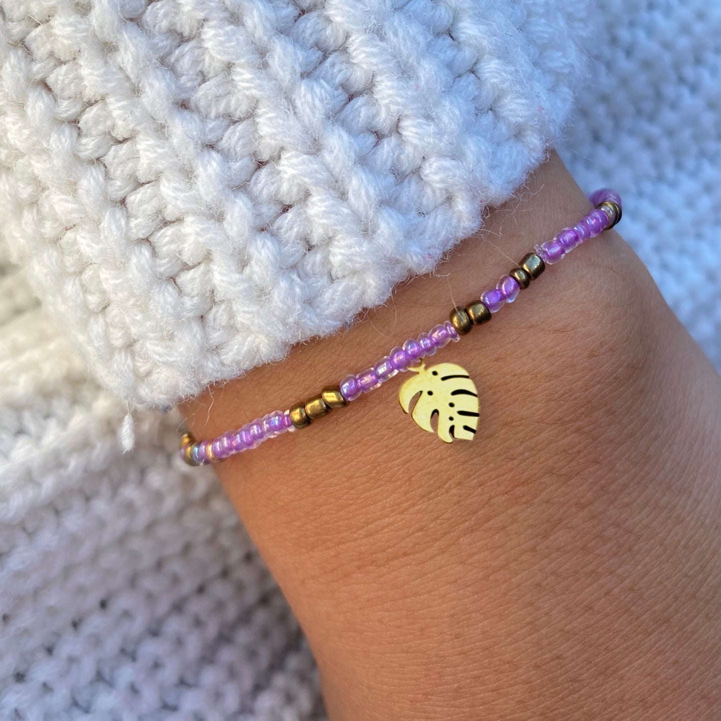 Purple & Gold Bracelet