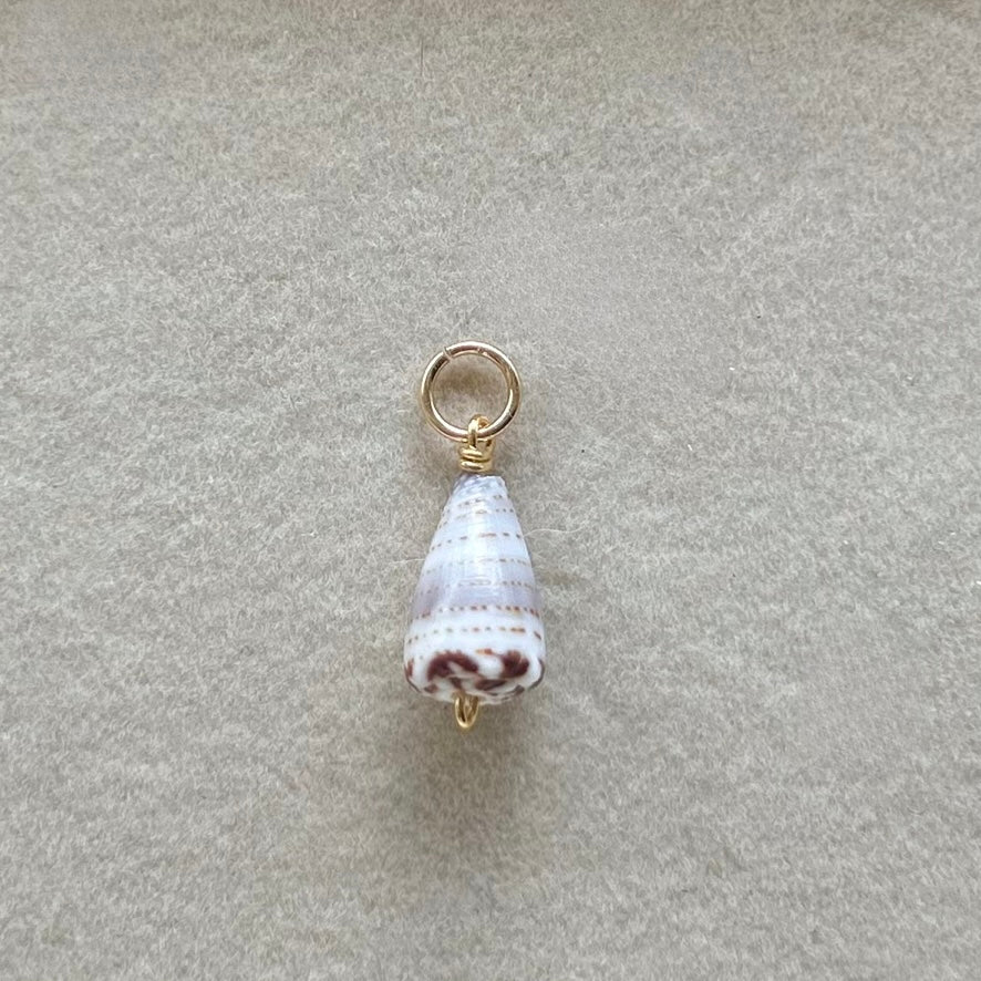 Rare Spotted Cone Charm in Gold