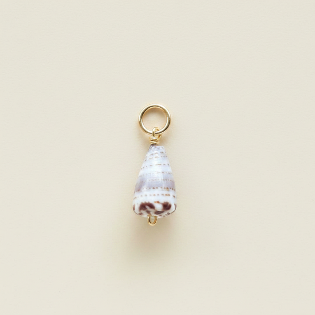 Rare Spotted Cone Charm in Gold