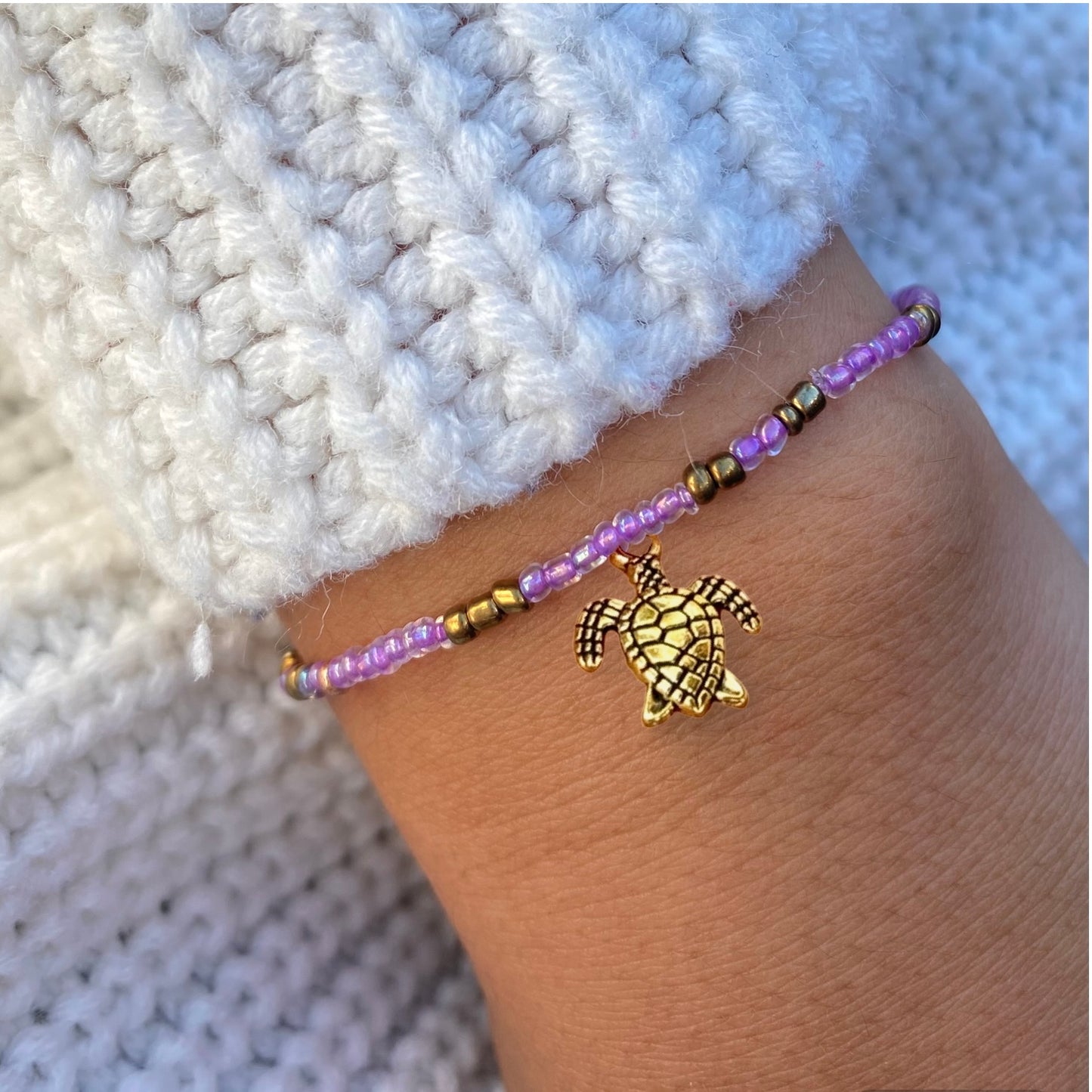 Purple & Gold Bracelet