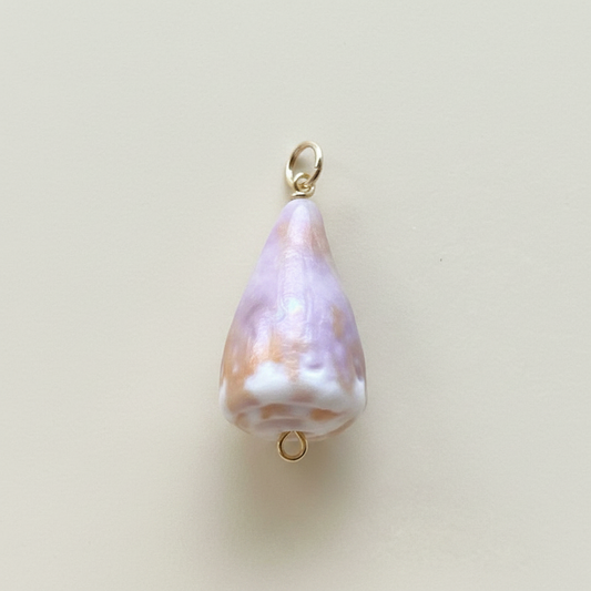 Rare Purple Cone Charm in Gold