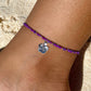 Purple & Gold Anklet