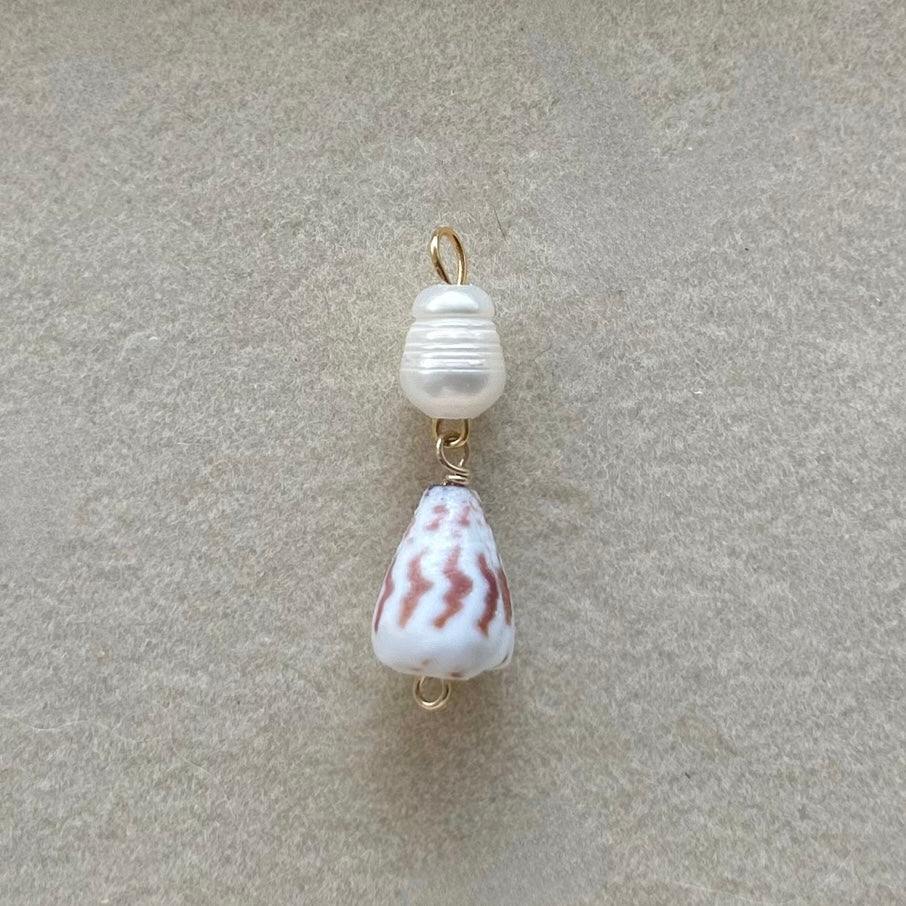 Pearl Cone Charm in Gold