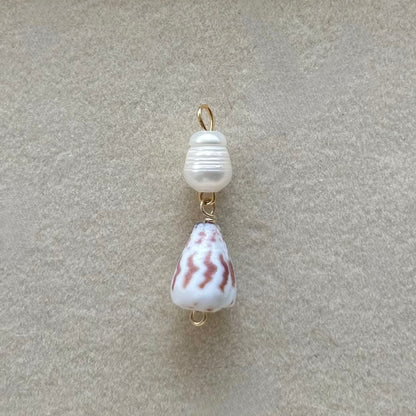Pearl Cone Charm in Gold