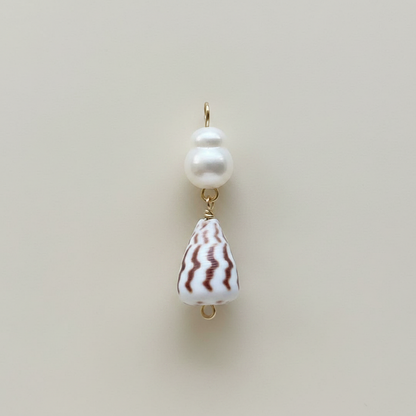 Pearl Cone Charm in Gold