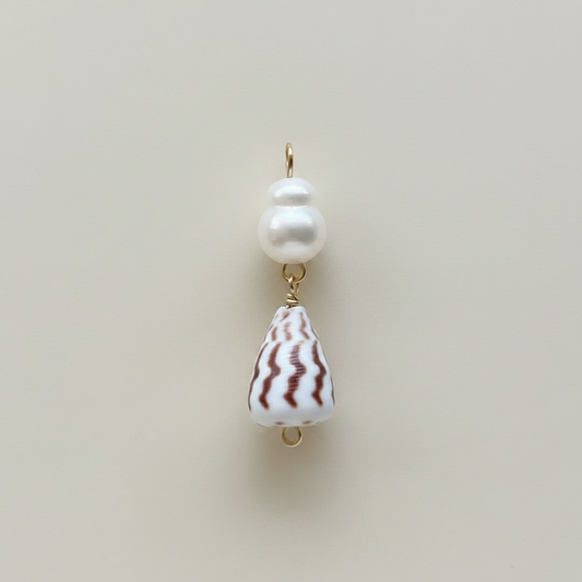 Pearl Cone Charm in Gold