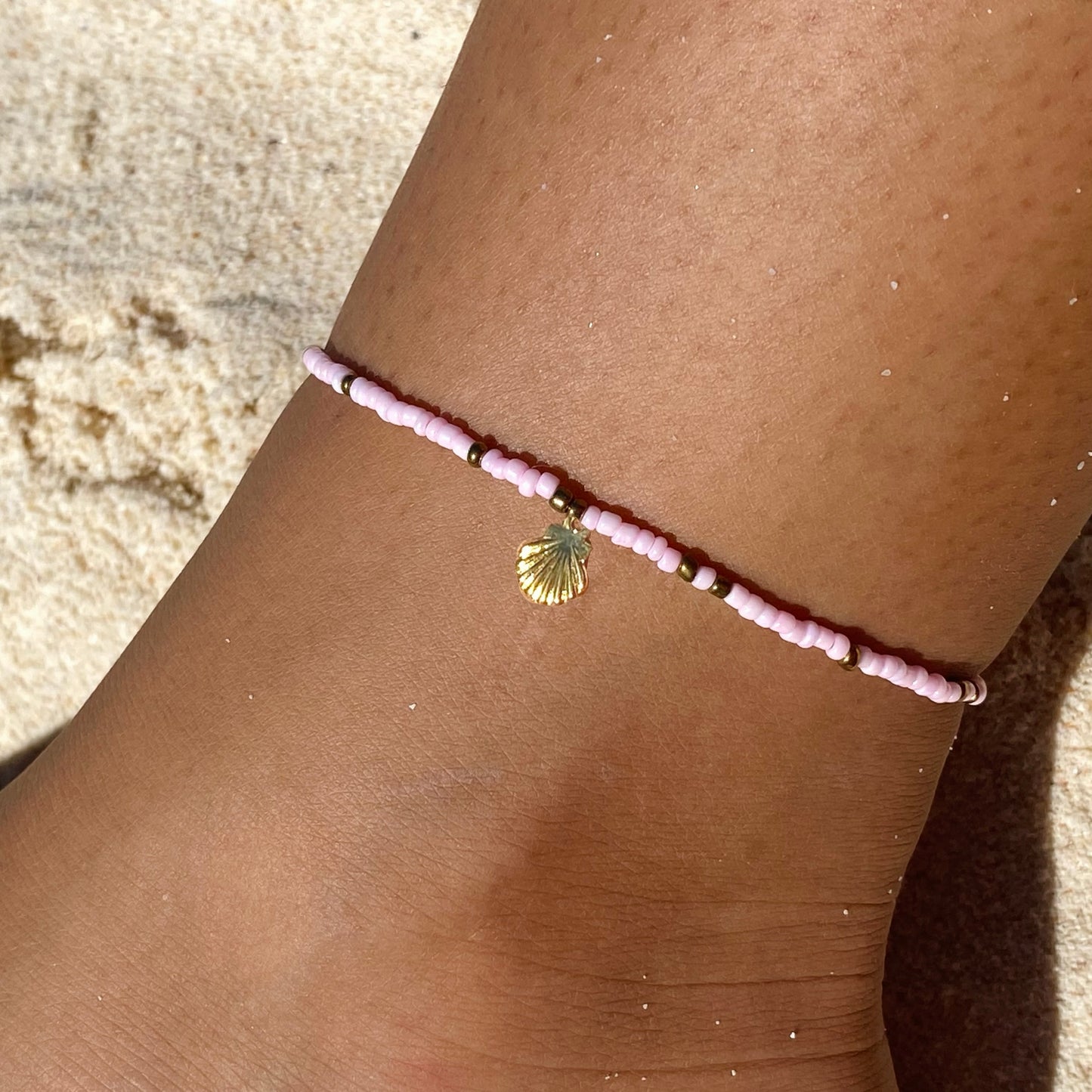 Pink & Gold Anklet