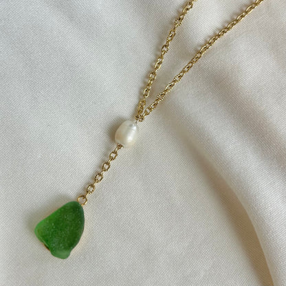 Seaglass Lariat Necklace