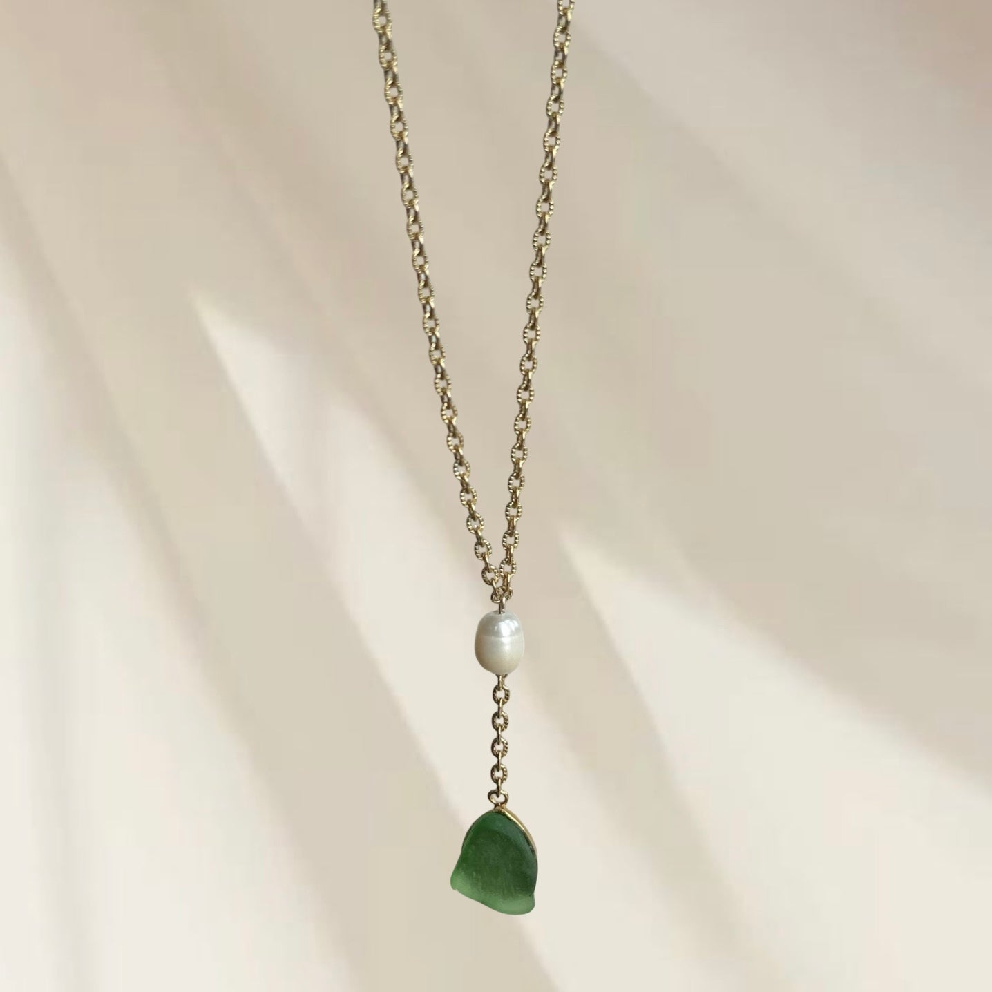 Seaglass Lariat Necklace