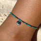 Turquoise & Gold Anklet