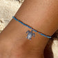 Dusty Blue & Gold Anklet