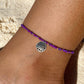 Purple & Gold Anklet