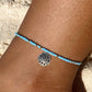 Light Blue & Gold Anklet