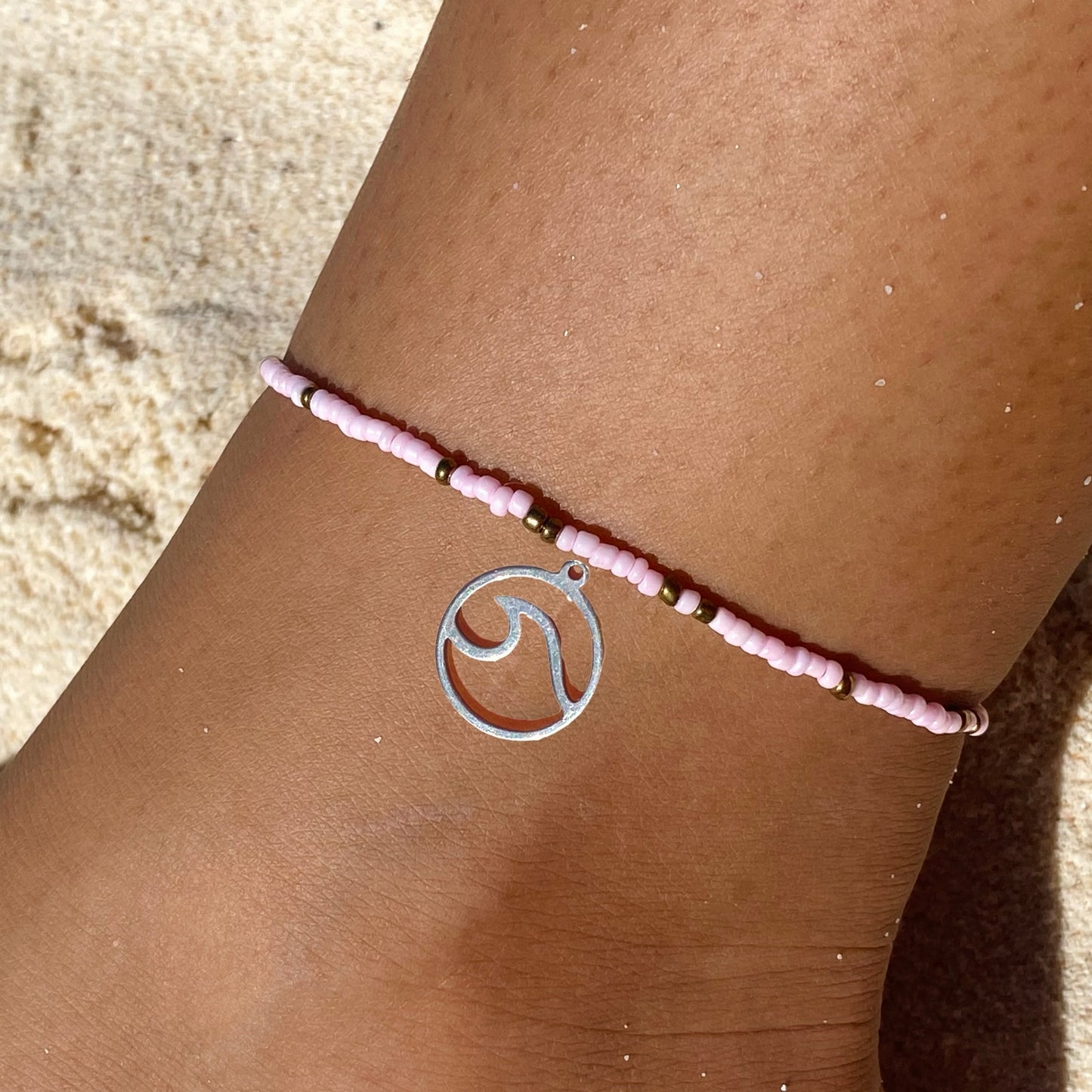 Pink & Gold Anklet