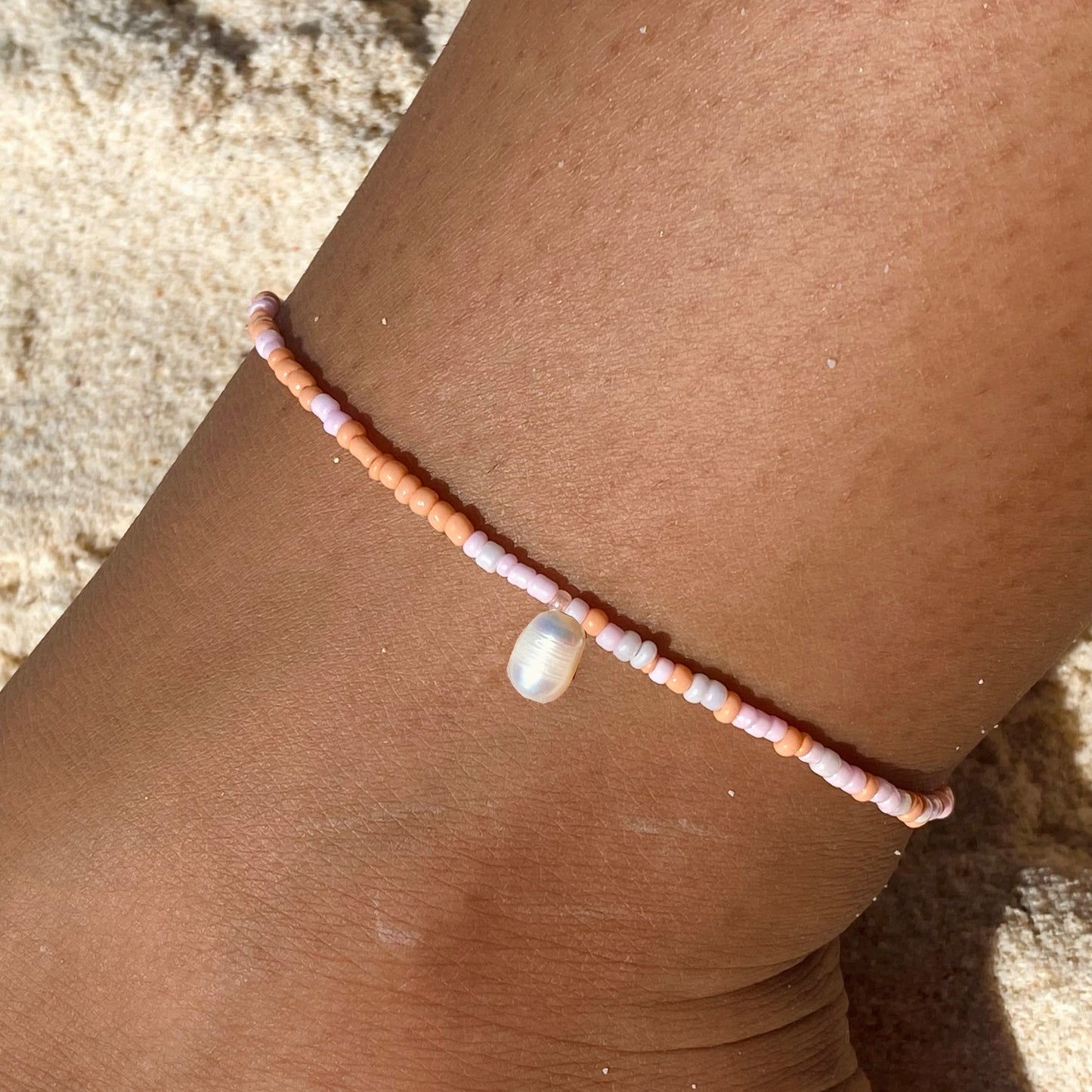 Pink Sunset Anklet