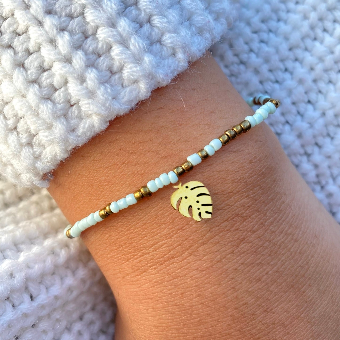 Mint & Gold Bracelet