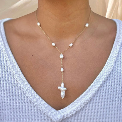 Mother of Pearl Drop Necklace