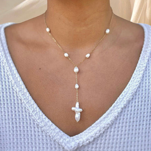 Mother of Pearl Drop Necklace