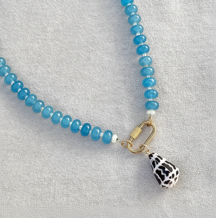 Deep Blue Beaded Necklace