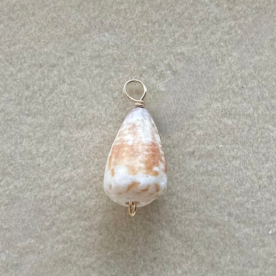 Rare Striped Cone Charm in Gold