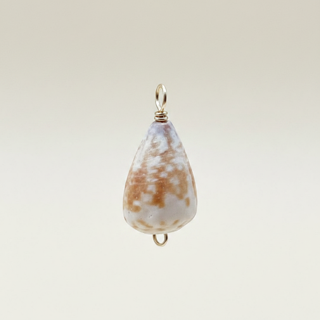 Rare Striped Cone Charm in Gold