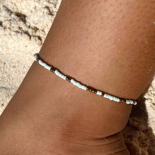 Mint & Gold Anklet