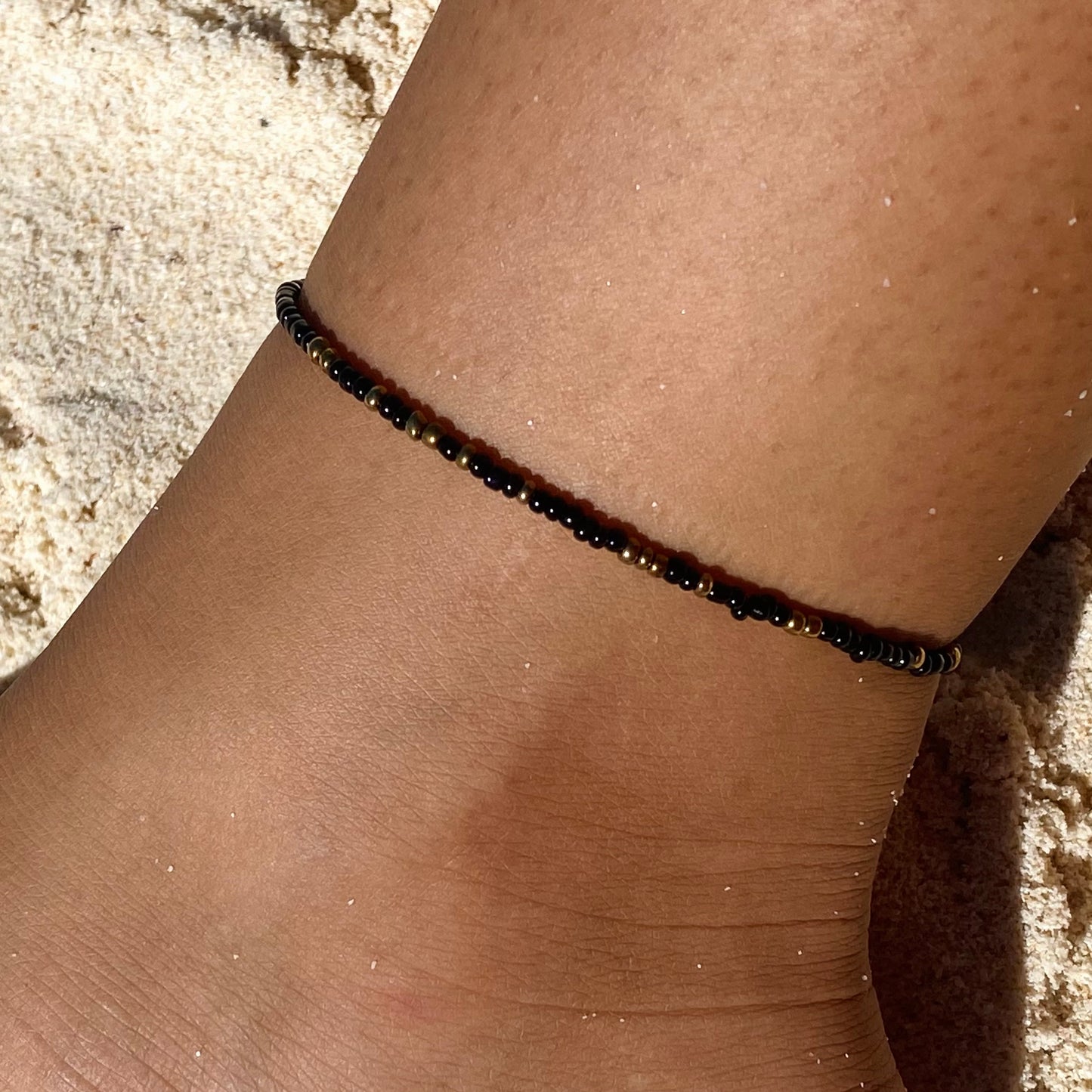 Black & Gold Anklet