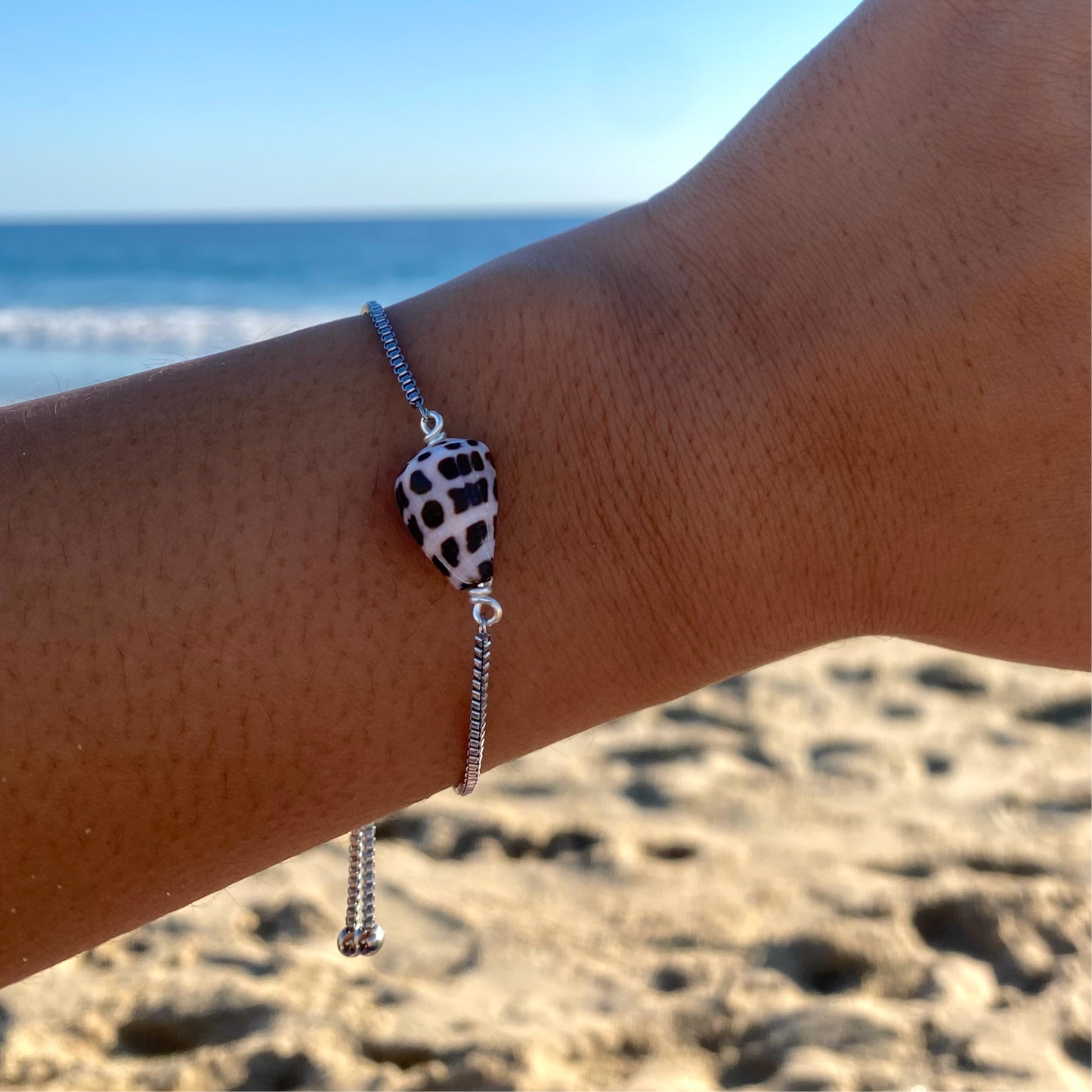 Silver Hebrew Cone Bracelet