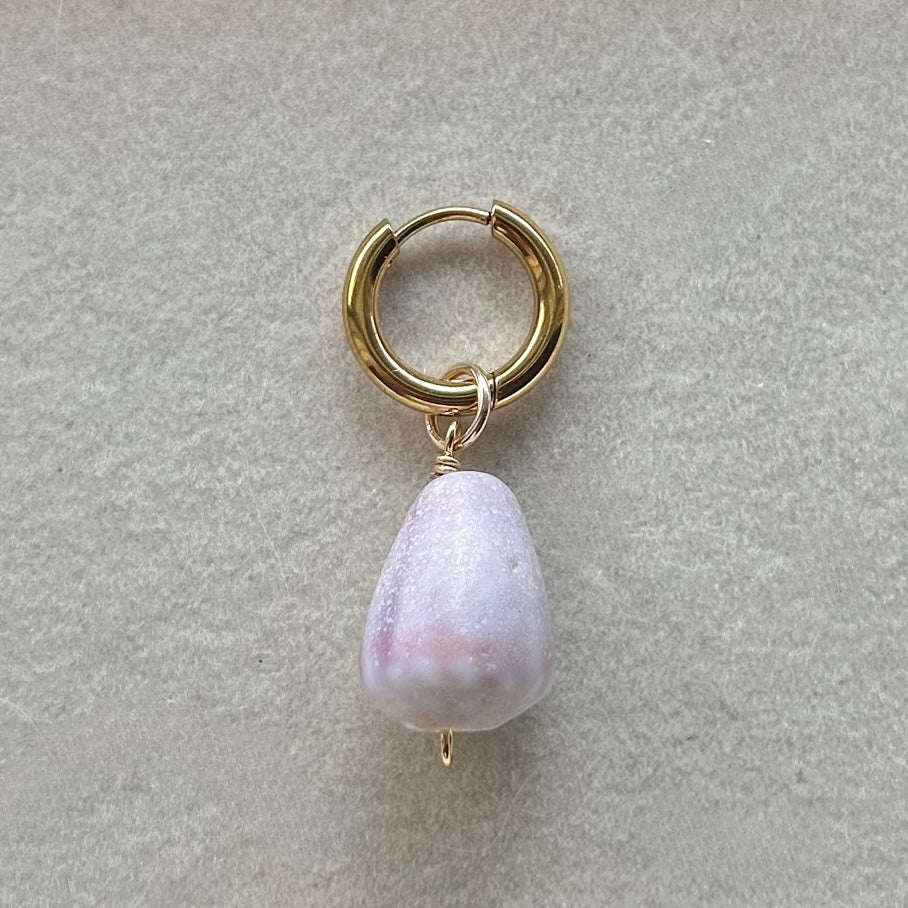 Rare Pink Cone Charm in Gold