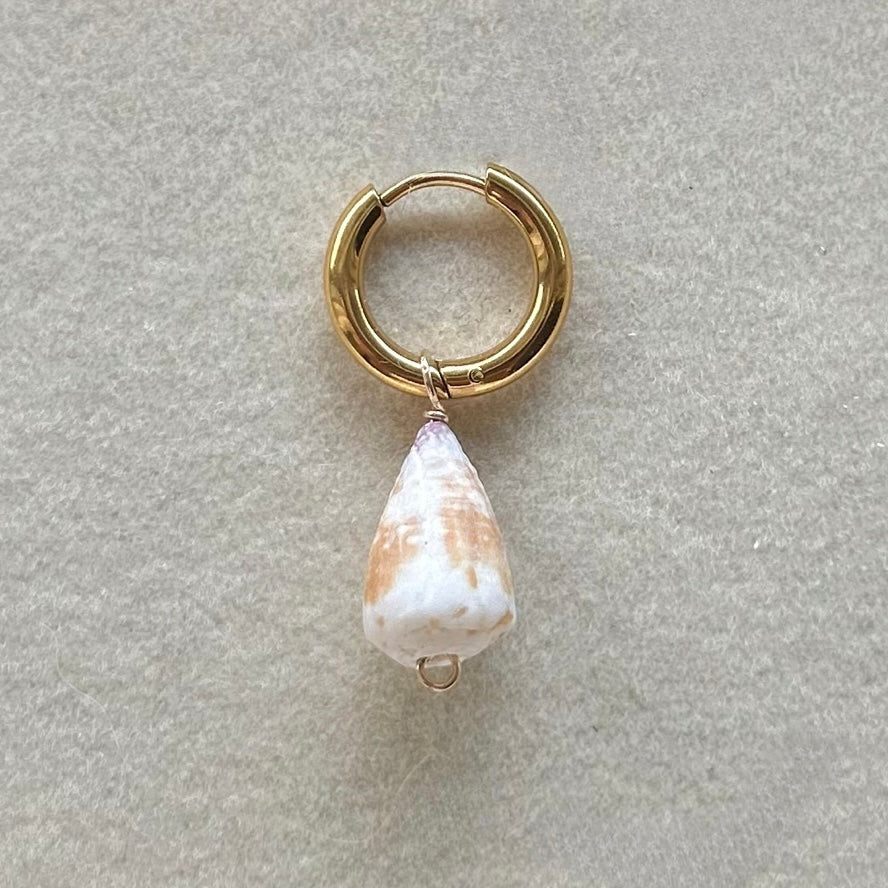 Rare Striped Cone Charm in Gold