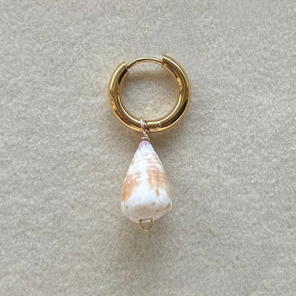 Rare Striped Cone Charm in Gold