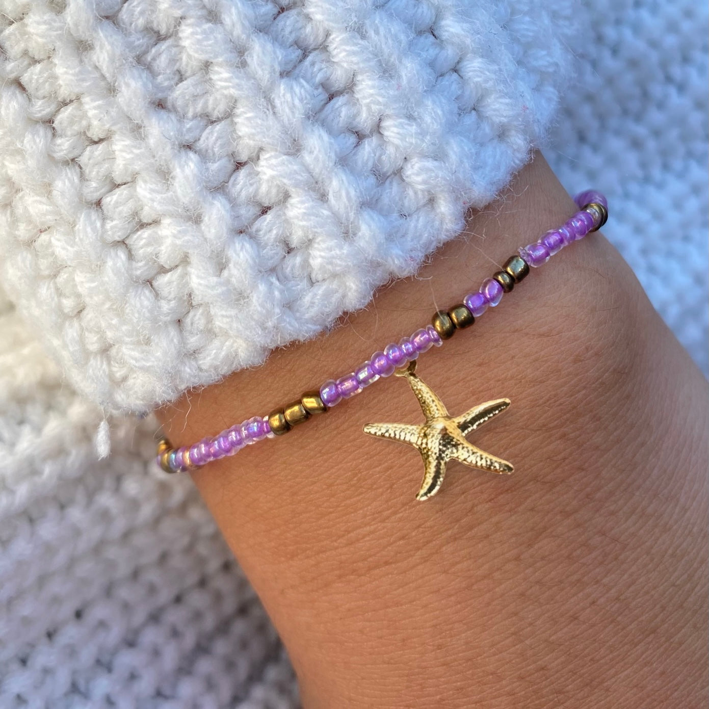 Purple & Gold Bracelet