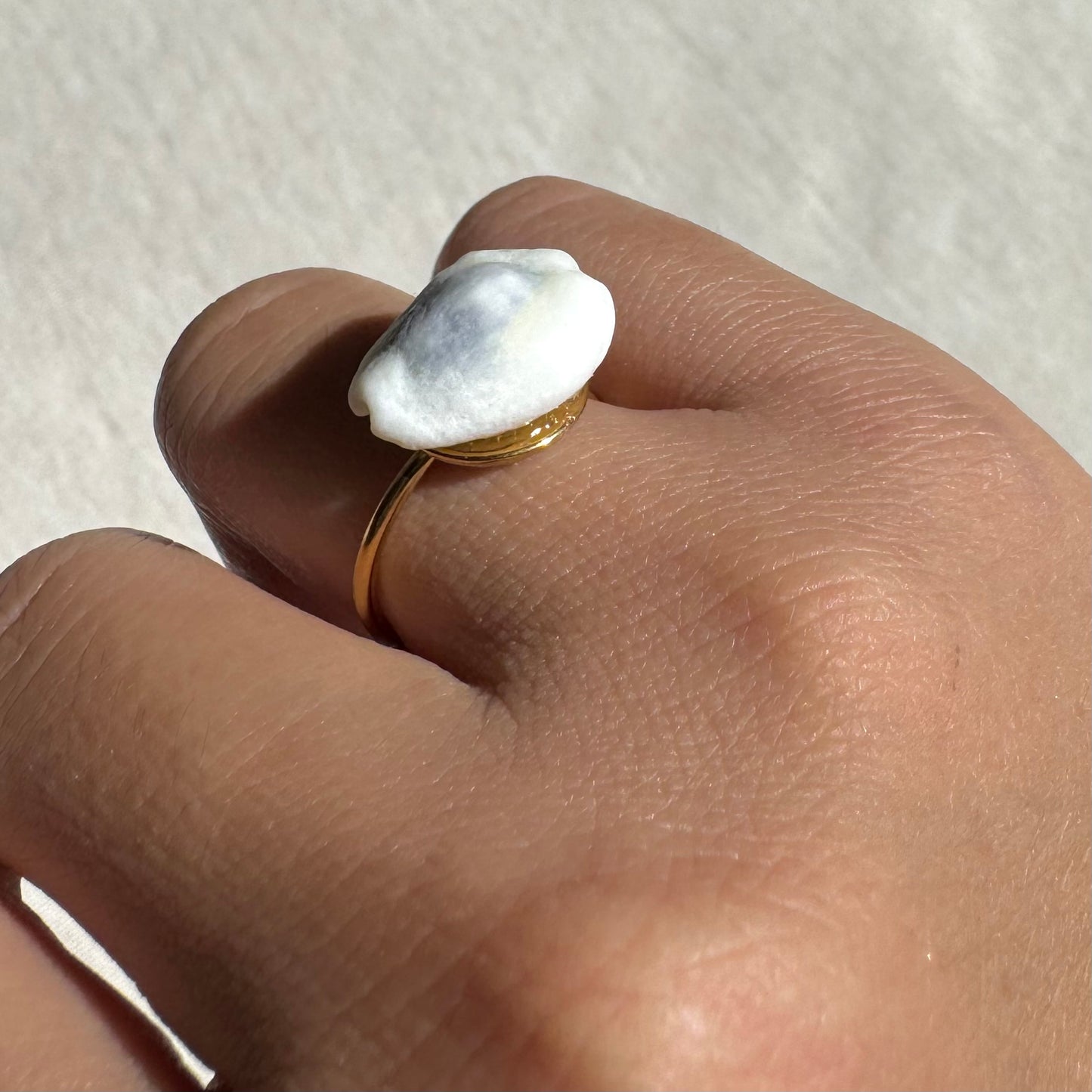 Gold Cowrie Ring