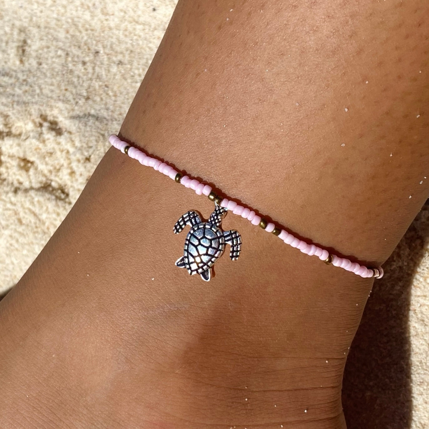 Pink & Gold Anklet