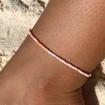 Pink Sunset Anklet