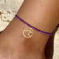 Purple & Gold Anklet